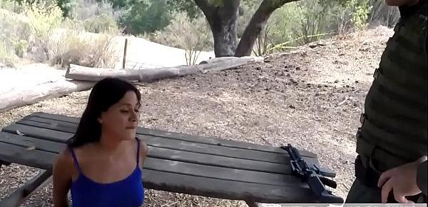  Police fuck Border Patrol agents found this Latina damsel running